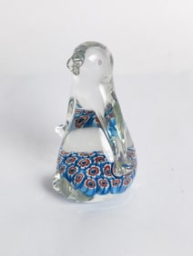 Vintage Murano Italy Millefiori Glass Penguin