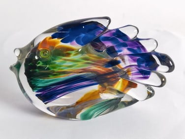 Vintage Murano Italy Swirl Art Glass Fish