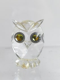 Vintage Rhinestone Crystal Owl