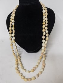 Double Strand Stone Bead Necklace