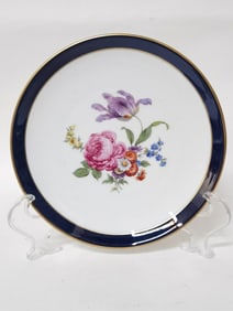 Vintage JKW West Germany Porcelain Floral Plate