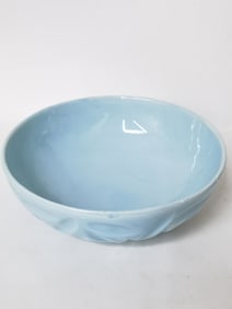 Crates & Barrel Italian Blue Glaze Porcelain Bowl