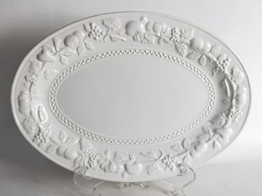 Vintage Portugal Porcelain Fruitful Oval Platter