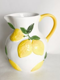 Lang by Design Porcelain Lemon Water Pitcher