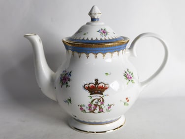 Vintage The Queen's China Porcelain Floral Teapot