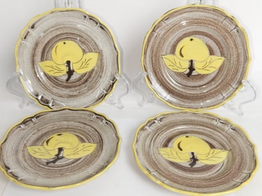 (4) Vintage Santa Anita Ware Apple Plates