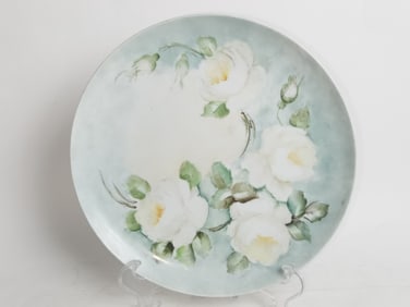 Vintage Jean Tableman Porcelain Floral Plate