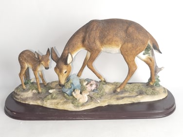 Large Vintage Chilin Collection Mother/Baby Deer