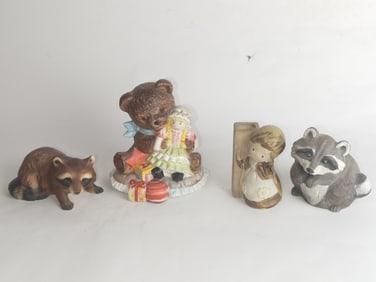 (4) Vintage Animal Figurines