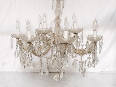 Vintage Crystal Glass Chandelier