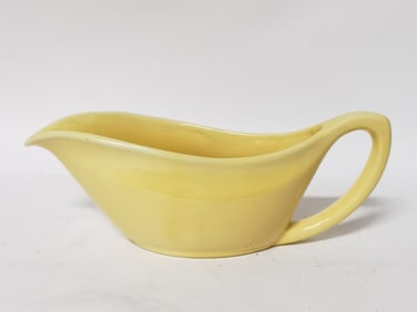 Vintage Bauer CA Yellow Pottery Gravy Boat