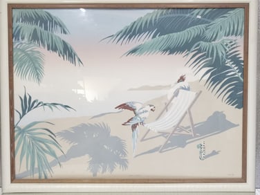 1987 Limited Ed. La Mai "Kona Cocktail" Lithograph