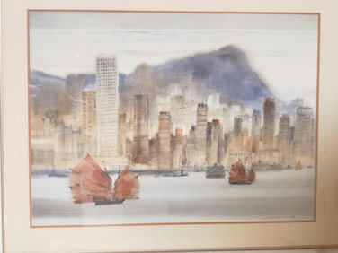 Limited Ed. Law Wai Hin "Hong Kong Cityscape" Print