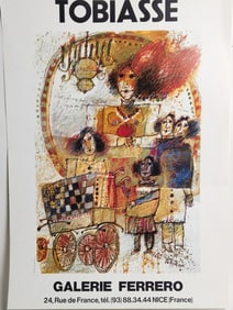 Vintage Tobiasse Galerie Ferrero Poster