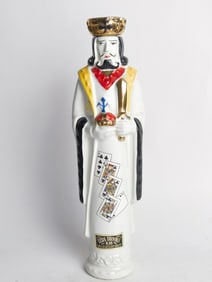 Vintage Ezra Brook Porcelain Whiskey Decanter