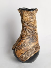 Vintage Hand Made Art Porcelain Vase