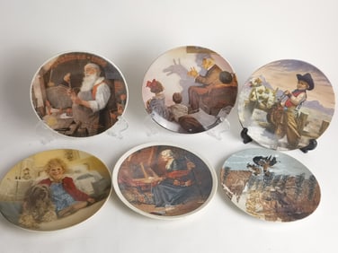 (6) Vintage Norman Rockwell and Other Plates