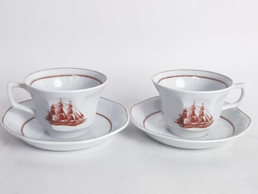 (2) Vintage Wedgwood Flying Cloud Tea Cups