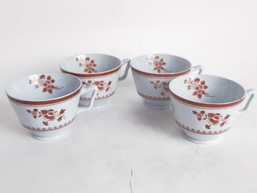 (4) Spode Copeland Spodes Gloucester Tea Cups
