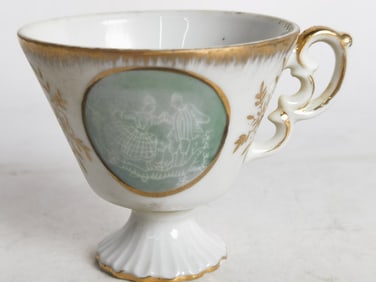 Vintage Lefton Hand Painted Pedestal Tea Cup