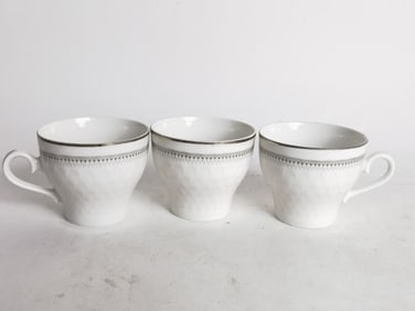 (3) Vintage Scherzer Germany Porcelain Tea Cups