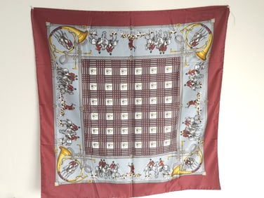 Jean Clair Horsemen Checkered Scarf