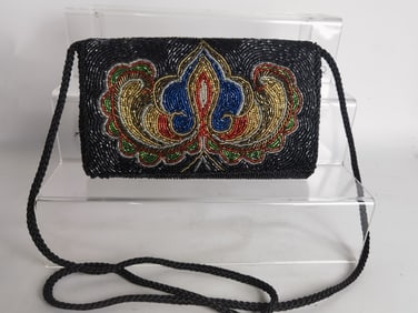 Vintage Colored Beads Shoulder Bag