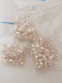 Group of Pink Iridescent Beads