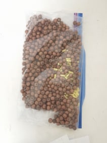 Group of Wood/Gold Color Beads