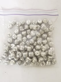 Group of Silver Decor Beads