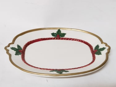 1990 Vintage Fitz & Floyd Mistletoe Plate