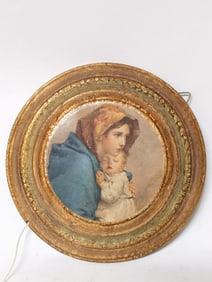 Vintage Reuge Switzerland Madonna & Child Wall Music Box