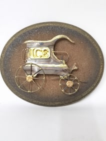 Metal Ice Carriage Decor on Board