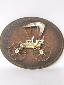 Metal Carriage Decor on Board