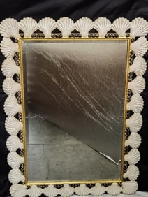 Harrison Gil Wood Shell Mirror