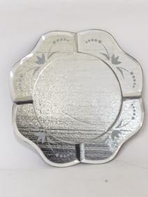 Vintage French Etched Glass Mirror