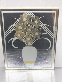 Vintage Richard Sandoval Art Deco Decorative Mirro