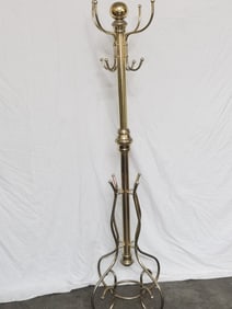 Vintage Victorian Industrial Style Brass Coat Stan