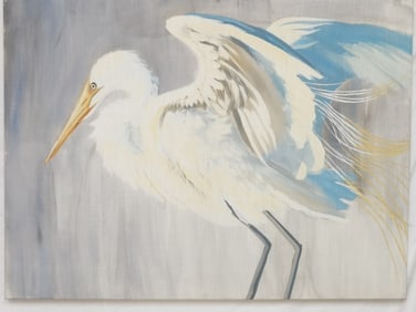 Large White Egret Wall Art