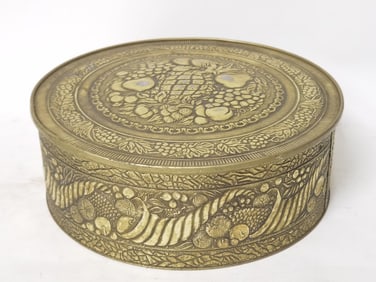 Large Vintage Smith Crafted Embossed Tin Box