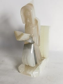 Vintage Mexican Puebla Hand Carved Onyx Mystic Mon