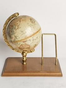 Vintage Desktop Globe with Calendar Stand
