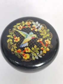 Vintage Russian Hand Painted Jewelry Box