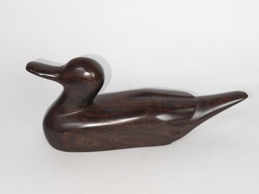 Vintage Hand Carved Wooden Duck