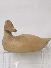 Vintage Wood Carved Duck Decoy