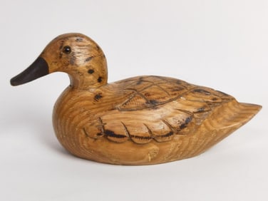 Vintage Wood Carved Duck Decoy