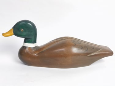 Vintage Wood Carved Hand Painted Duck Decoy