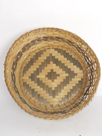Vintage Bamboo Woven Basket