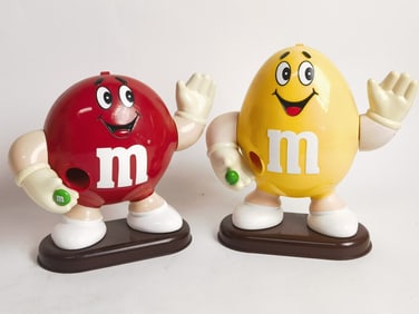 (2) Vintage M&M Chocolate Dispensers