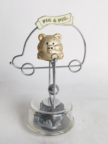 Vintage Swinging Pig Music Box